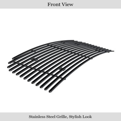 Fits 2001-2009 GMC Envoy Main Upper Black Stainless Steel Billet Grille