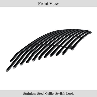 Fits 2016-2018 Honda HR-V Main Upper Black Stainless Steel Billet Grille