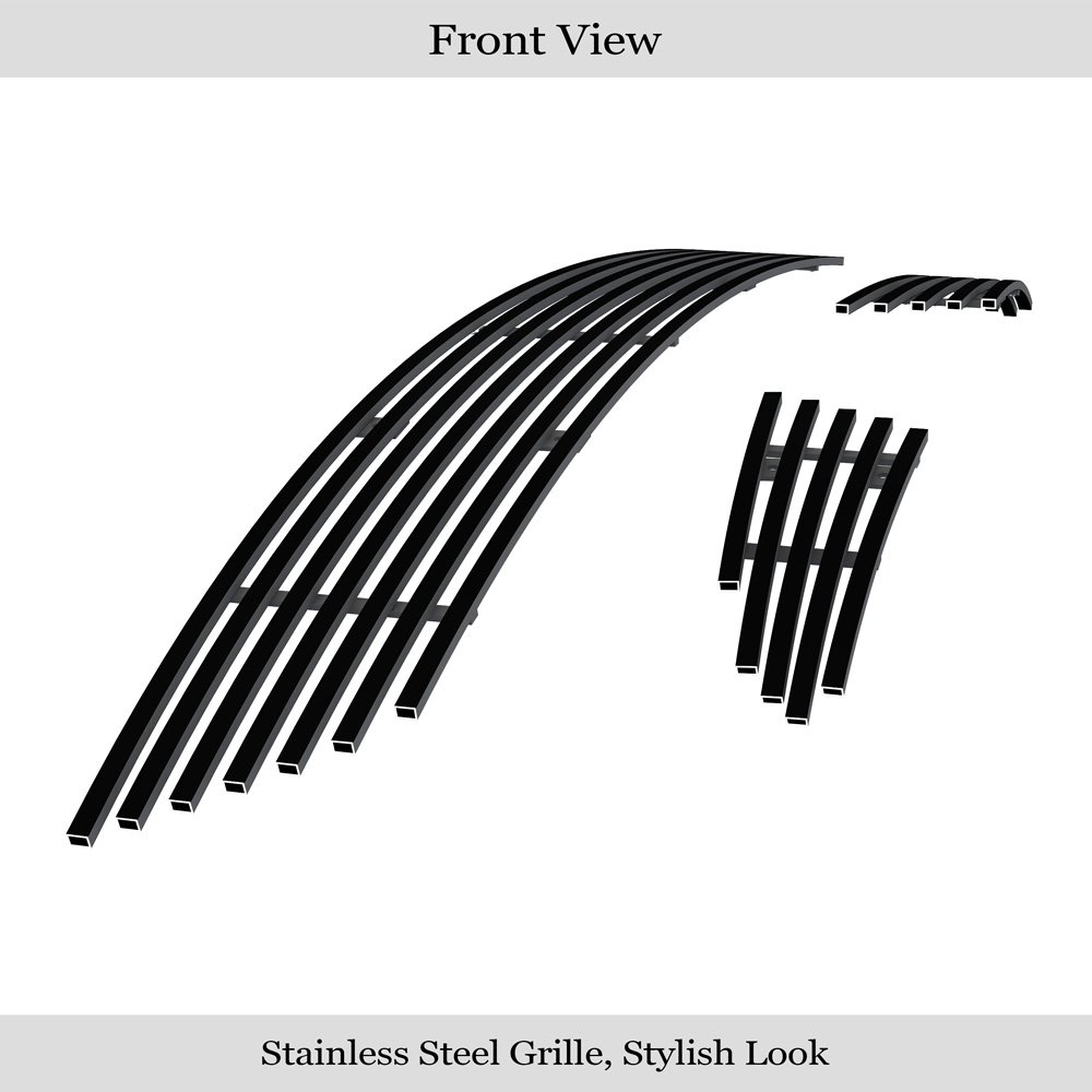 Fits 2003-2005 Mazda 6 Only for s Wagon/s Sport Wagon/i Sport Sedan Lower Bumper Black Stainless Steel Billet Grille