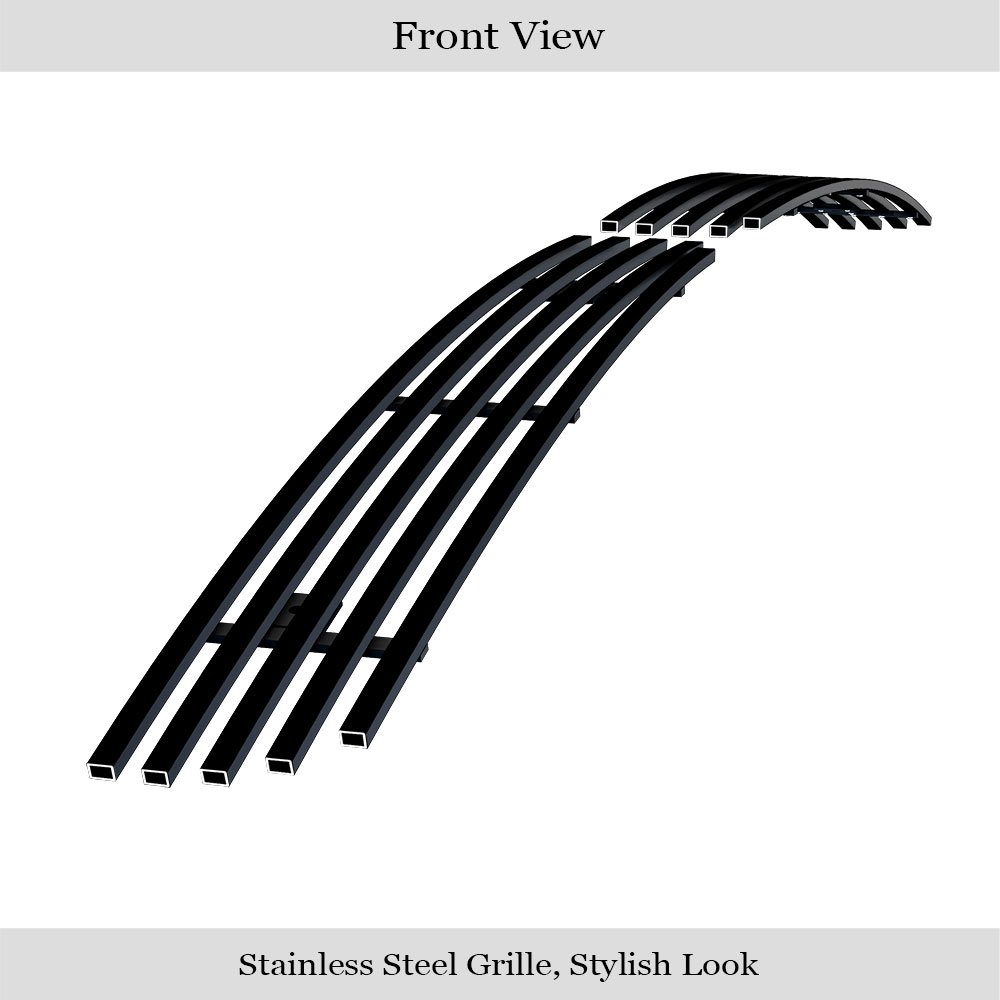 Fits 2003-2005 Infiniti G35 Coupe Lower Bumper Black Stainless Steel Billet Grille