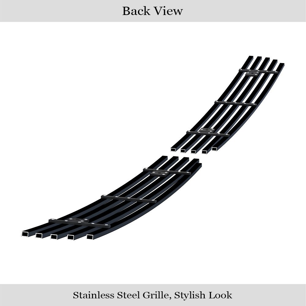 Fits 2003-2005 Infiniti G35 Coupe Lower Bumper Black Stainless Steel Billet Grille - Image 2