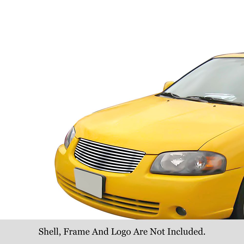 Fits 2004-2006 Nissan Sentra Main Upper Stainless Steel Billet Grille - Image 3