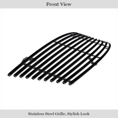 Fits 2005-2007 Infiniti M35 Sedan Main Upper Black Stainless Steel Billet Grille