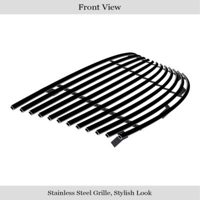 Fits 2008-2010 Infiniti M35 /2008-2010 Infiniti M45 Main Upper Black Stainless Steel Billet Grille