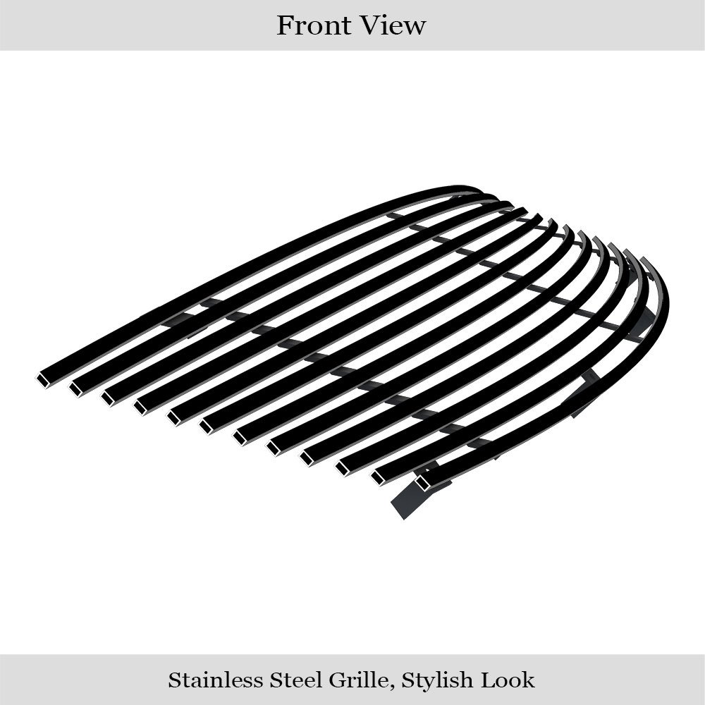 Fits 2008-2010 Infiniti M35 /2008-2010 Infiniti M45 Main Upper Black Stainless Steel Billet Grille