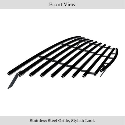 Fits 2009-2010 Hyundai Sonata Main Upper Black Stainless Steel Billet Grille