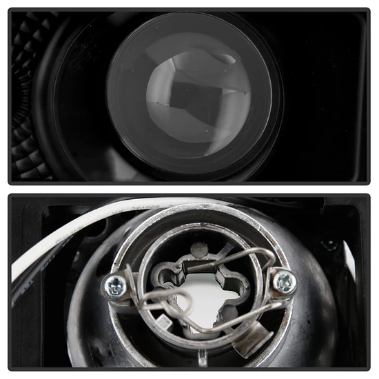 Fits ( Spyder Signature ) Chevy C/K Series 1500/2500/3500 88-99 / Chevy Tahoe 95-99 / GMC C/K Series 1500/2500/3500 / GMC Jimmy 92-94 / GMC Yukon 92-99 ( Replaceable City Lights ) / Chevy Silverado 88-98 / Chevy Suburban 88-98 Projector Headlights - Black - Hi - Image 7