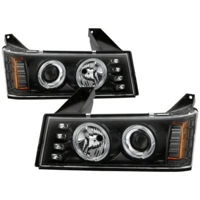 Fits ( Spyder Signature ) Chevy Colorado 04-12 / GMC Canyon 04-12 Projector Headlights - Halogen Model Only ( Not Compatible With Xenon/HID Model ) - LED Halo - Black - High 9005 (Not Included) - Low H1 (Included)
