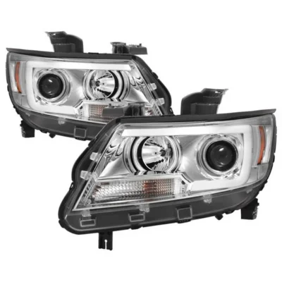 Fits ( Spyder Signature ) Chevy Colorado 15-22 Projector Headlights - Light Bar LED - Chrome
