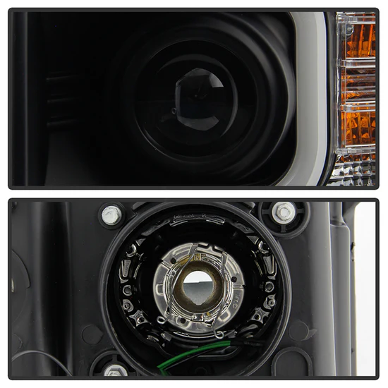 Fits ( Spyder Signature ) Chevy Silverado 15-19 2500/3500 HD Projector Headlights - Light Bar DRL - Black - Image 8