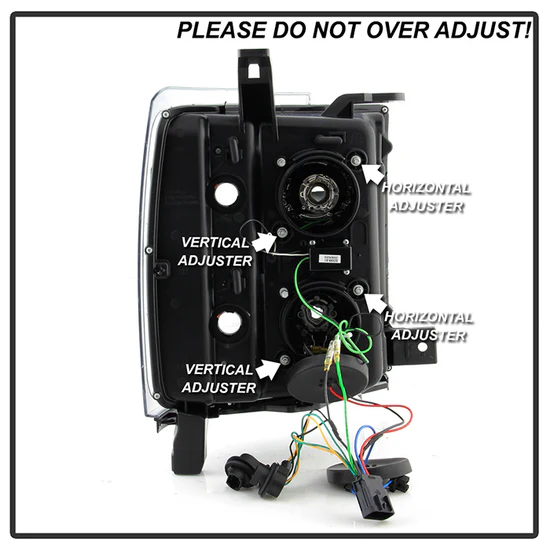 Fits ( Spyder Signature ) Chevy Silverado 15-19 2500/3500 HD Projector Headlights - Light Bar DRL - Black - Image 6