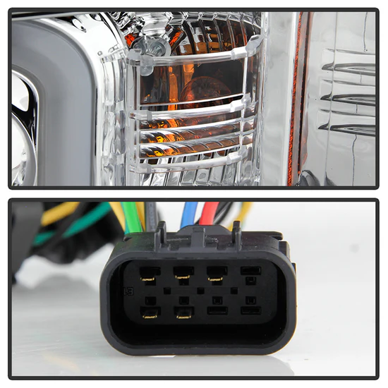 Fits ( Spyder Signature ) Chevy Silverado 15-19 2500/3500 HD Projector Headlights - Light Bar DRL - Chrome - Image 7