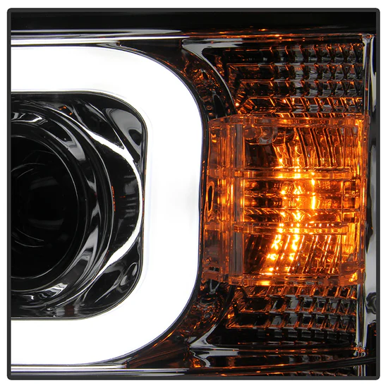 Fits ( Spyder Signature ) Chevy Silverado 15-19 2500/3500 HD Projector Headlights - Light Bar DRL - Chrome - Image 2