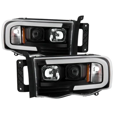 Fits ( Spyder Platinum ) Dodge Ram 1500 2002-2005 / Ram 2500/3500 2003-2005 High-Power LED Module ( Low Beam ) Equipped Headlights - White Light Bar Parking Light - Low Beam: LED (Included) - High Beam: H1 (Included) - Turn Signal: 3157 (Not Included) - Black