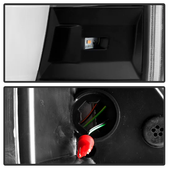 Fits ( Spyder Platinum ) Ford F-250/350/450 Super Duty 2008-2010 Version 2 High-Power LED Module ( Low Beam ) Equipped Headlights - Switch Back White Light Bar Turn Signal Light And Parking Light - Black - Image 7