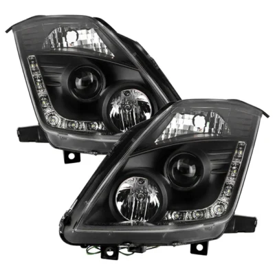 Fits ( Spyder Signature ) Nissan 350Z 03-05 Projector Headlights - Xenon/HID Model Only ( Not Compatible With Halogen Model ) - DRL - Black - High H7 (Included) - Low D2R (Not Included)