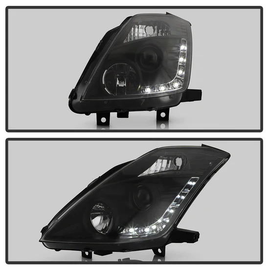 Fits ( Spyder Signature ) Nissan 350Z 03-05 Projector Headlights - Xenon/HID Model Only ( Not Compatible With Halogen Model ) - DRL - Black - High H7 (Included) - Low D2R (Not Included) - Image 3