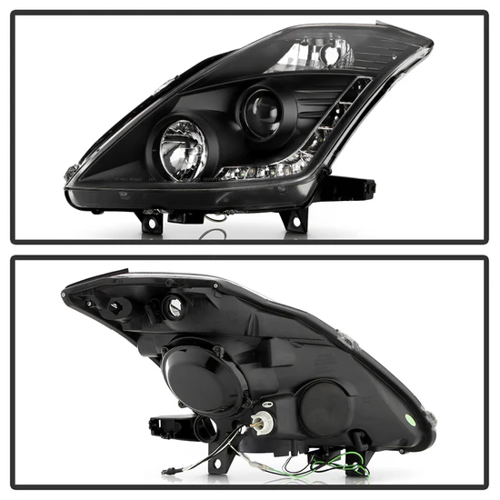 Fits ( Spyder Signature ) Nissan 350Z 03-05 Projector Headlights - Xenon/HID Model Only ( Not Compatible With Halogen Model ) - DRL - Black - High H7 (Included) - Low D2R (Not Included) - Image 11