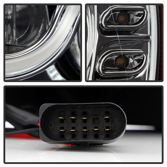 Fits ( Spyder Signature ) Volkswagen Jetta 11-14 Projector Headlights - Halogen Model Only ( Not Compatible With Xenon/HID Model )/Only fits sedan models Light Tube DRL - Smoke - High H1 (Included) - Low H7 (Included) - Image 5