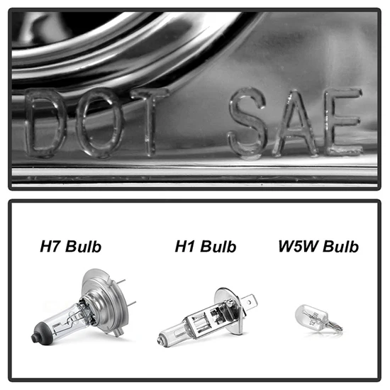 Fits ( Spyder Signature ) Volkswagen Jetta 11-14 Projector Headlights - Halogen Model Only ( Not Compatible With Xenon/HID Model )/Only fits sedan models Light Tube DRL - Smoke - High H1 (Included) - Low H7 (Included) - Image 6