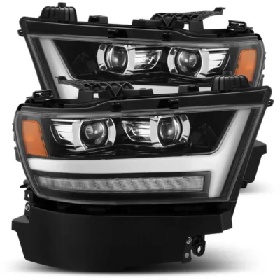 Fits 19-24 Ram 1500 LUXX-Series LED Projector Headlights Jet Black