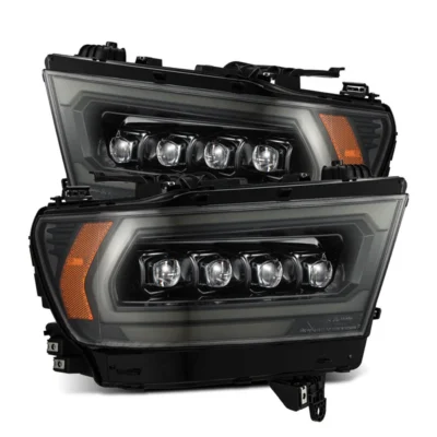 Fits 19-24 Ram 1500 (MK II 2500 Style) NOVA-Series LED Projector Headlights Alpha-Black