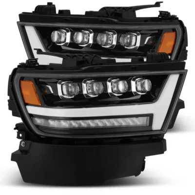 Fits 19-24 Ram 1500 NOVA-Series LED Projector Headlights Jet Black