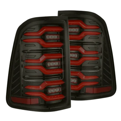 Fits 25 Ram 1500 LUXX-Series LED Tail Lights Black Red
