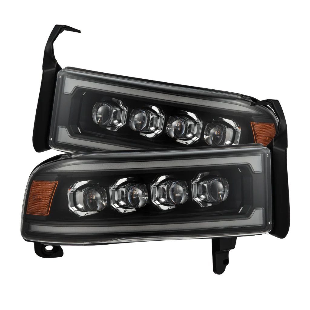 Fits 94-01 Dodge Ram 1500/94-02 Ram 2500/3500 NOVA-Series LED Headlights Black (ETA early Jan)