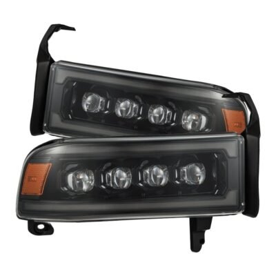 Fits 94-01 Dodge Ram 1500/94-02 Ram 2500/3500 NOVA-Series LED Headlights Alpha-Black