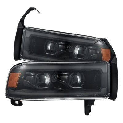 Fits 94-01 Dodge Ram 1500/94-02 Ram 2500/3500 LUXX-Series LED Headlights Alpha-Black (ETA early Jan)