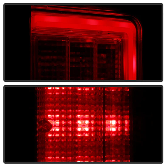 Fits Ford F150 2015-2017 Light Bar LED Tail Lights (not compatible with rear blind spot sensor models) - Red Clear - Image 11