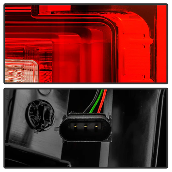 Fits Ford F150 2015-2017 Light Bar LED Tail Lights (not compatible with rear blind spot sensor models) - Red Clear - Image 7