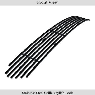 Fits 2015-2018 Dodge Charger Without Adaptive Cruise Control (Only for Daytona and RT SCAT pack and Daytona 392 and SRT 392 and SRT Hellcat) / 2019 Dodge Charger Without Adaptive Cruise Control (Only for GT and RT) Lower Bumper Black Stainless Steel Billet Gri