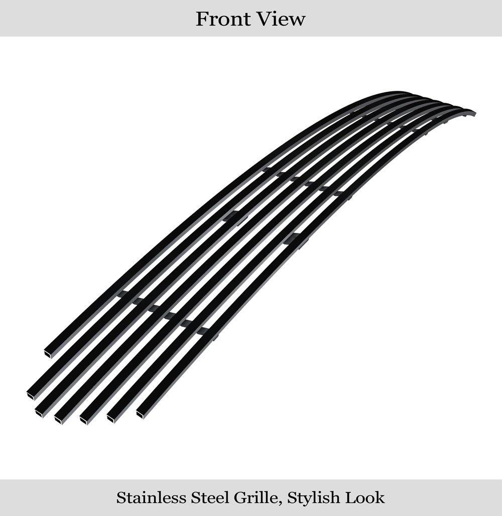 Fits 2015-2018 Dodge Charger Without Adaptive Cruise Control (Only for Daytona and RT SCAT pack and Daytona 392 and SRT 392 and SRT Hellcat) / 2019 Dodge Charger Without Adaptive Cruise Control (Only for GT and RT) Lower Bumper Black Stainless Steel Billet Gri