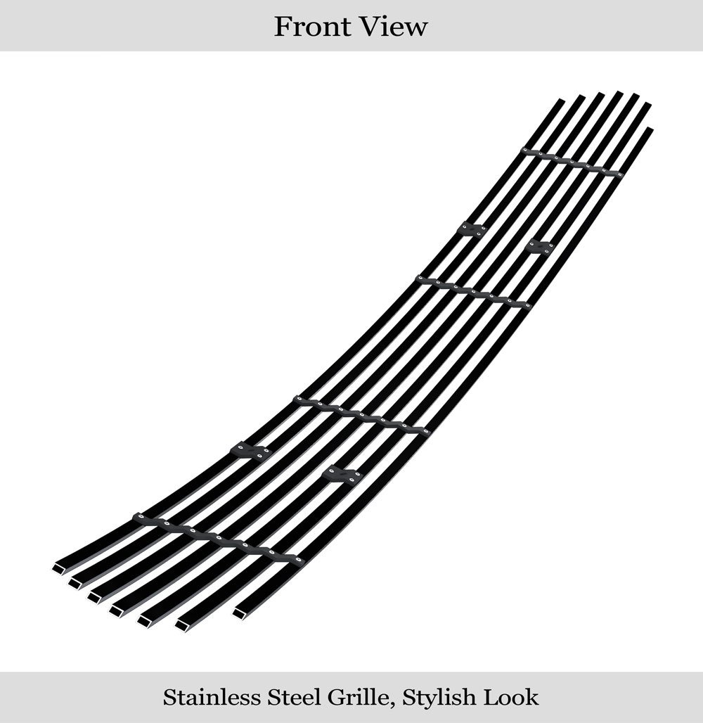 Fits 2015-2018 Dodge Charger Without Adaptive Cruise Control (Only for Daytona and RT SCAT pack and Daytona 392 and SRT 392 and SRT Hellcat) / 2019 Dodge Charger Without Adaptive Cruise Control (Only for GT and RT) Lower Bumper Black Stainless Steel Billet Gri - Image 2