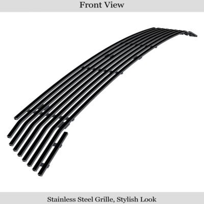 Fits 2018 Dodge Durango Only for RT and SRT/2019-2020 Dodge Durango Only for GT and RT and SRT Main Upper Black Stainless Steel Billet Grille