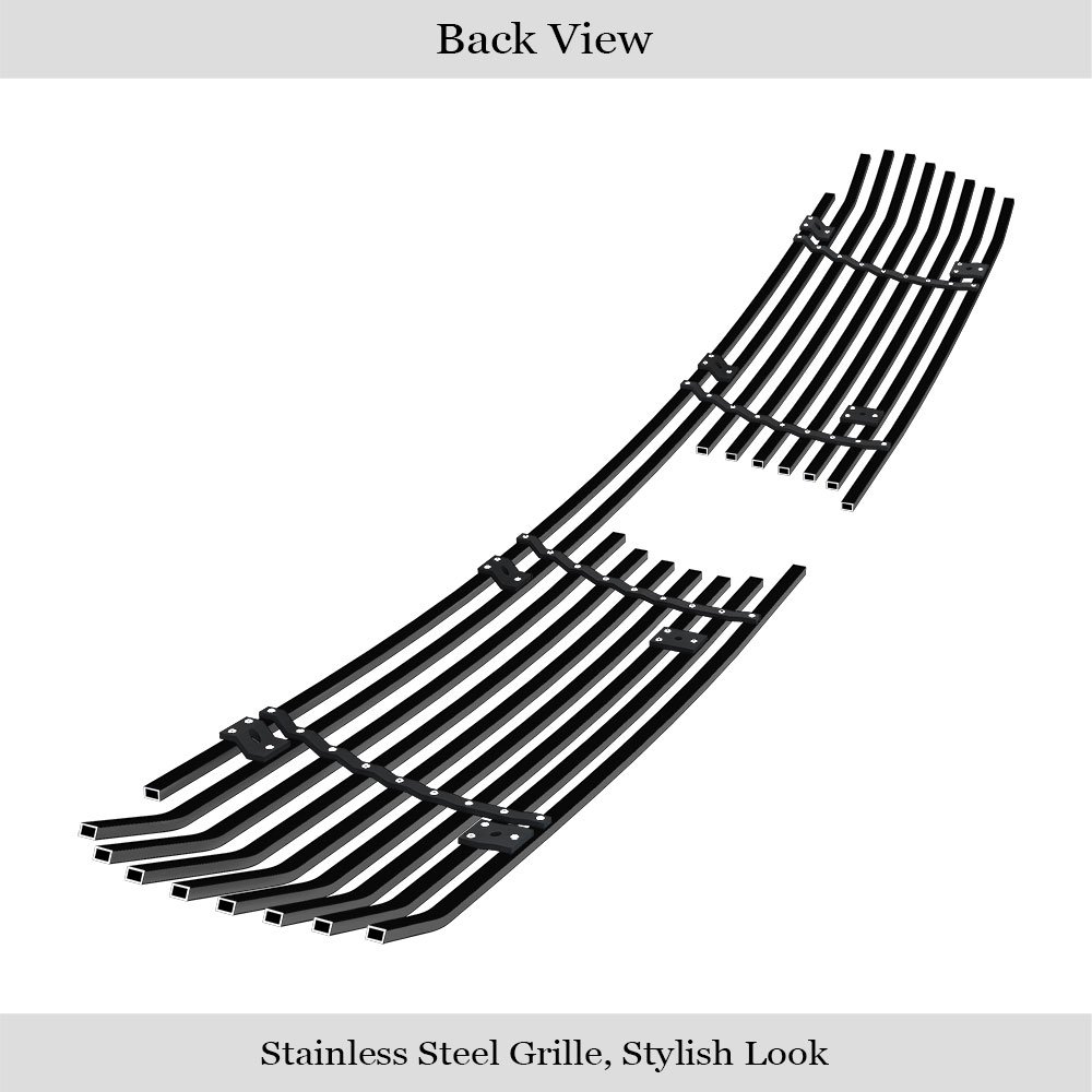 Fits 2018 Dodge Durango Only for RT and SRT With Adaptive Cruise Control/2019-2020 Dodge Durango Only for GT and RT and SRT With Adaptive Cruise Control Lower Bumper Black Stainless Steel Billet Grille - Image 2