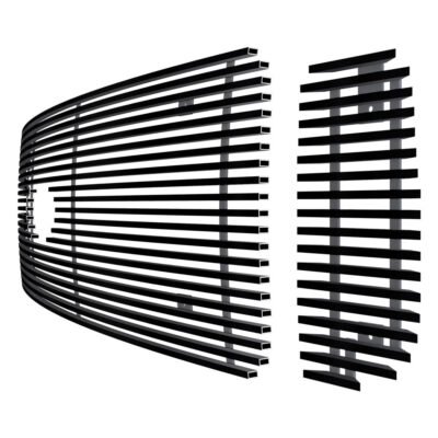 Fits 2000-2004 Ford Excursion Main Upper Black Stainless Steel Billet Grille