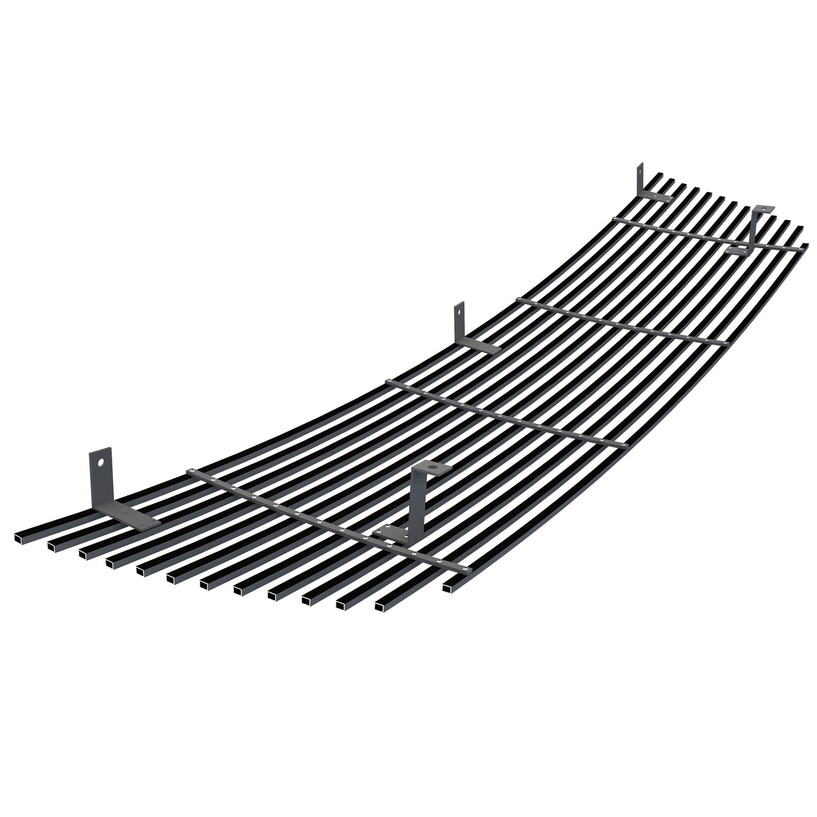 Fits 1992-2007 Ford Econoline Van Main Upper Black Stainless Steel Billet Grille - Image 2