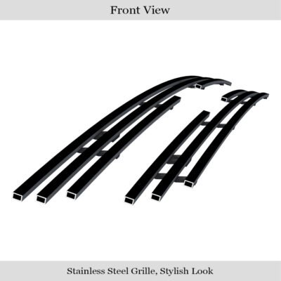 Fits 2003-2005 Honda Pilot Main Upper Black Stainless Steel Billet Grille