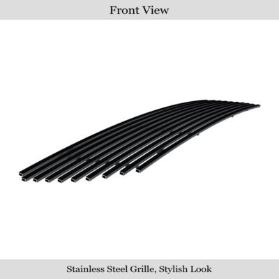 Fits 2003-2005 Honda Pilot Main Upper Black Stainless Steel Billet Grille