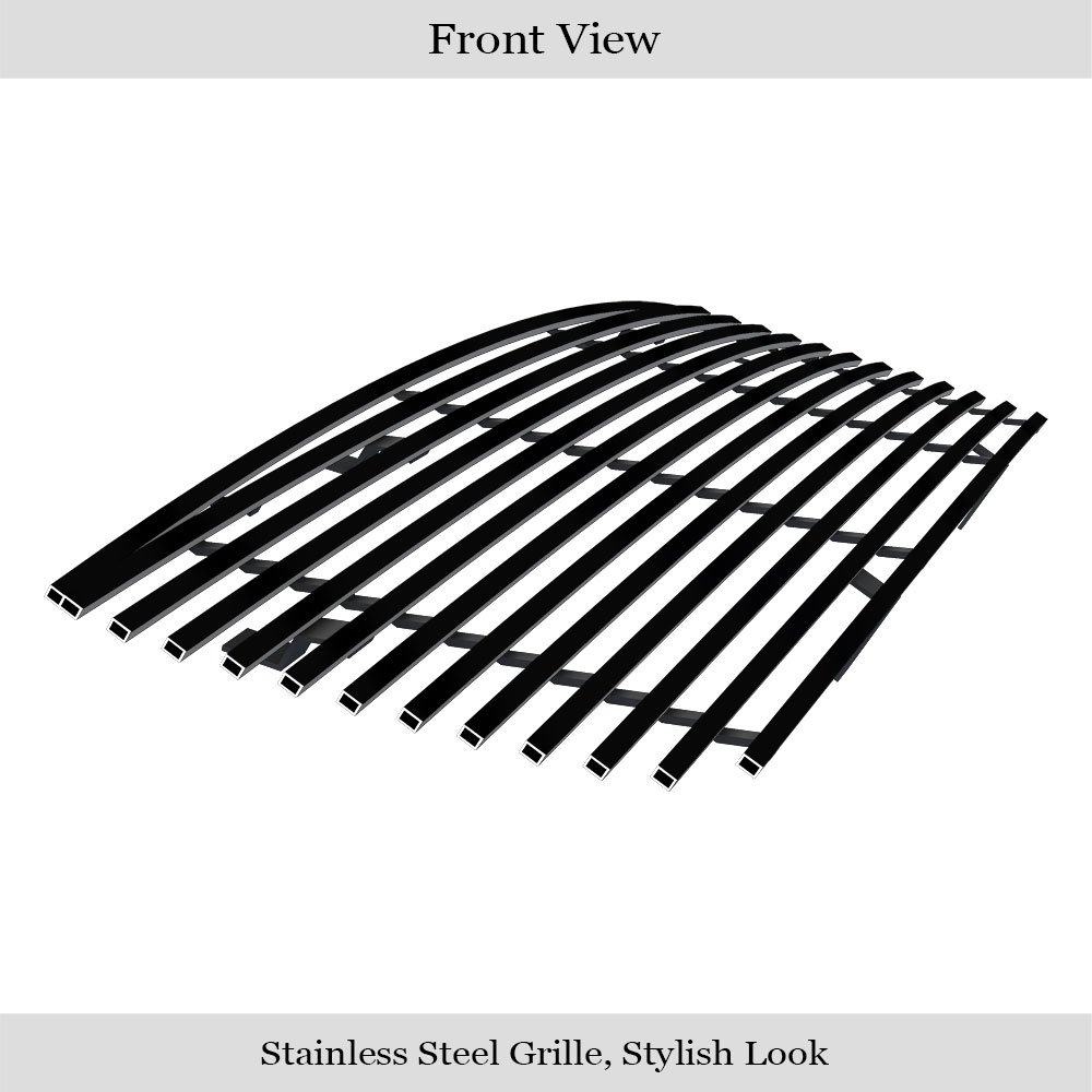 Fits 2006-2008 Honda Pilot Main Upper Black Stainless Steel Billet Grille