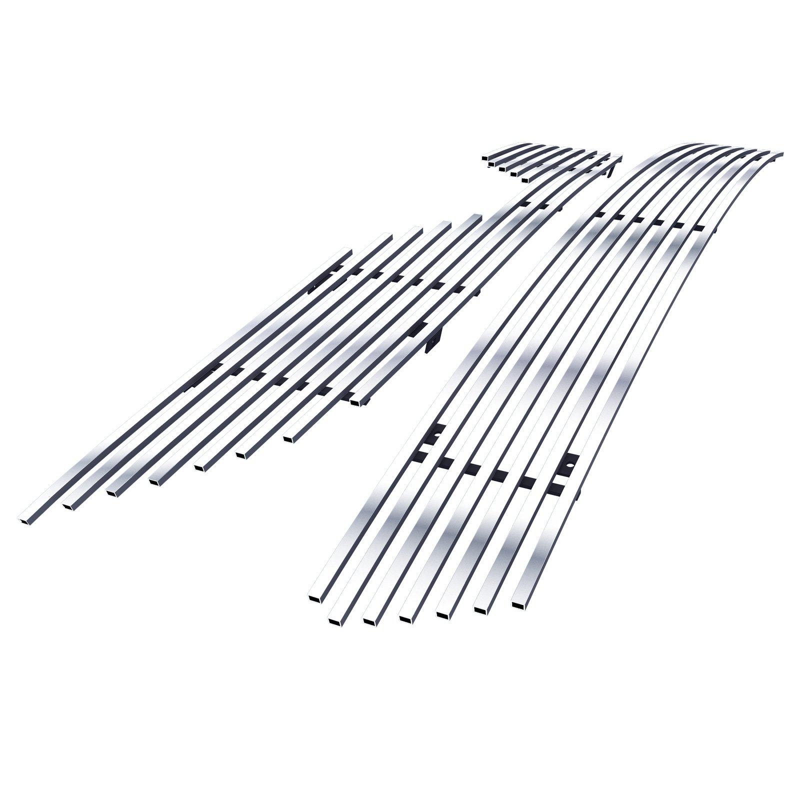 Fits 2011-2013 Toyota Corolla Main Upper + Lower Bumper Stainless Steel Billet Grille