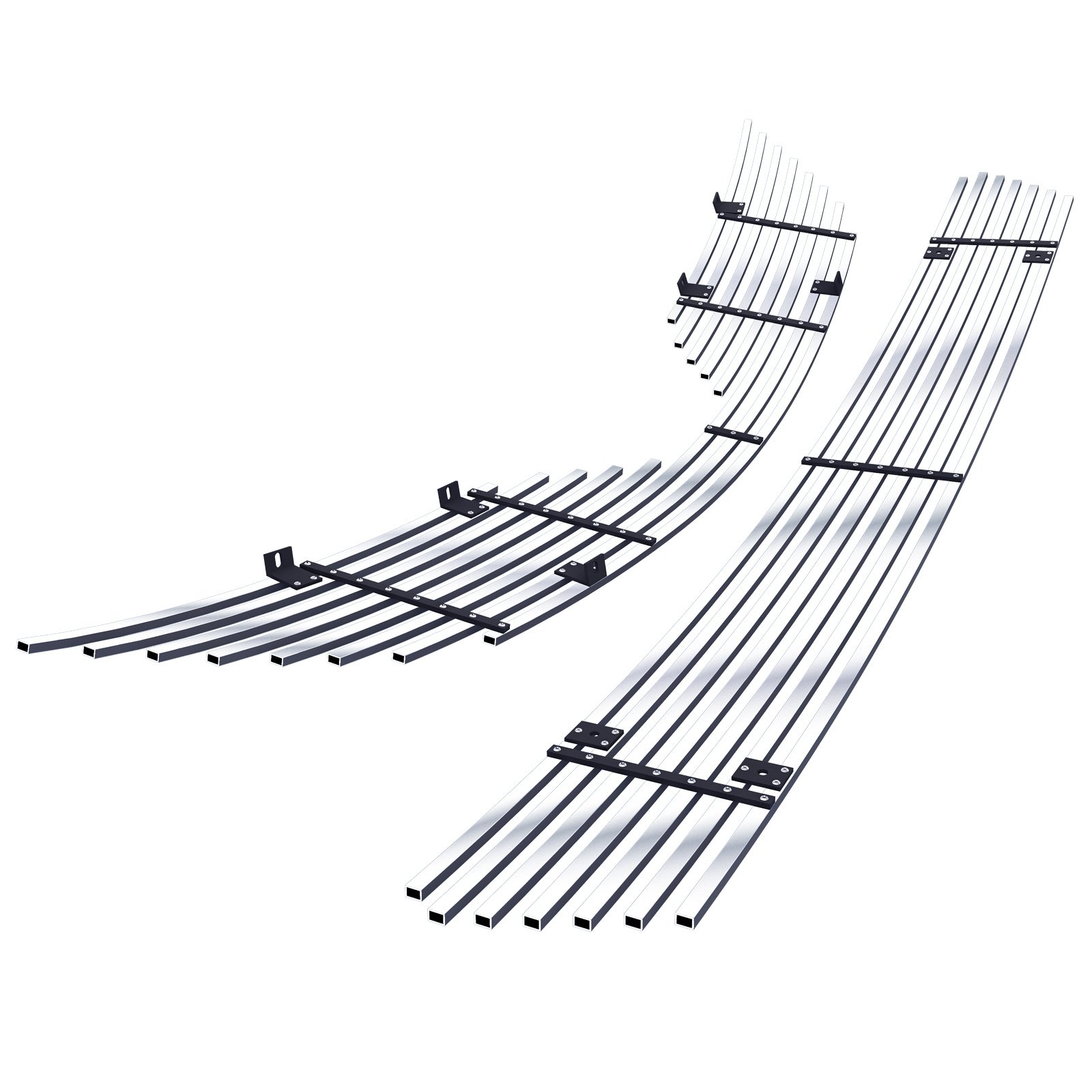 Fits 2011-2013 Toyota Corolla Main Upper + Lower Bumper Stainless Steel Billet Grille - Image 2