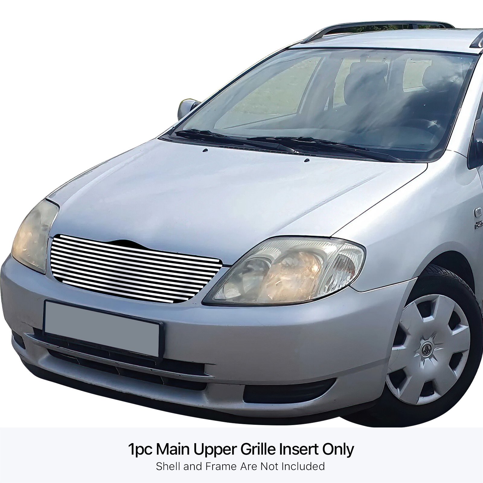 Fits 2003-2004 Toyota Corolla Main Upper Stainless Steel Billet Grille - Image 3