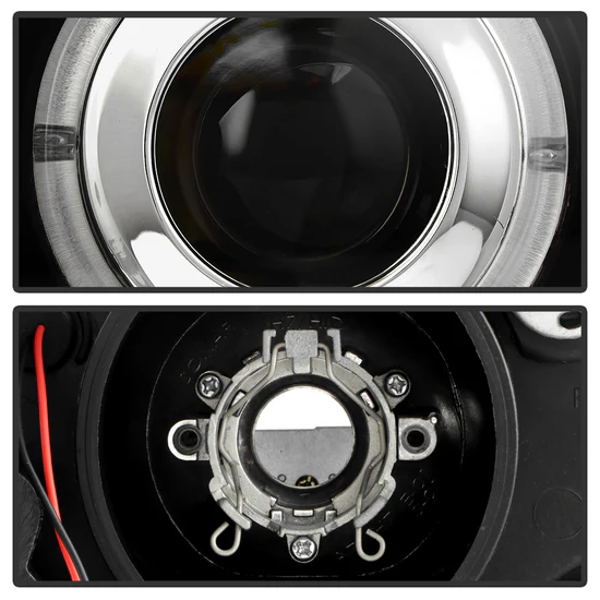Fits ( Spyder Signature ) BMW E38 7-Series 99-01 Projector Headlights 1PC - Xenon/HID Model Only ( Not Compatible With Halogen Model ) - LED Halo - Black - High H1 - Low D2S (Not Included) - Image 10