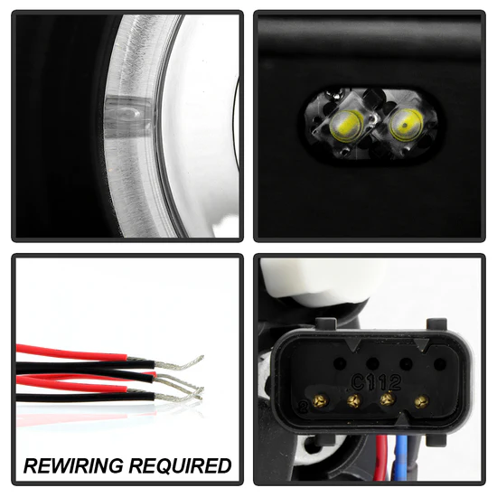 Fits ( Spyder Signature ) BMW E38 7-Series 99-01 Projector Headlights 1PC - Xenon/HID Model Only ( Not Compatible With Halogen Model ) - LED Halo - Black - High H1 - Low D2S (Not Included) - Image 8