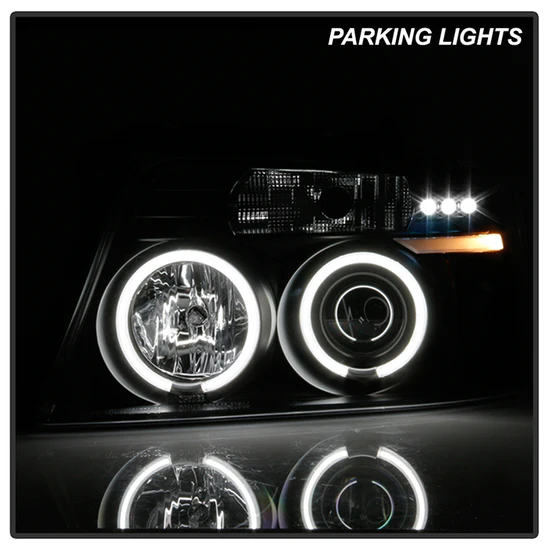 Fits ( Spyder Signature ) Ford F150 04-08 Projector Headlights - Version 2 - CCFL Halo - LED ( Replaceable LEDs ) - Black - High H1 (Included) - Low 9006 (Included) - Image 10