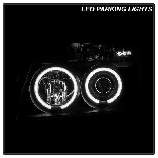 Fits ( Spyder Signature ) Ford F150 04-08 Projector Headlights - Version 2 - CCFL Halo - LED ( Replaceable LEDs ) - Black Smoke - High H1 (Included) - Low 9006 (Included) - Image 10